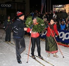 Viimeisenä maaliin saapunut Rino Masseroni saan oman seppeleensä.